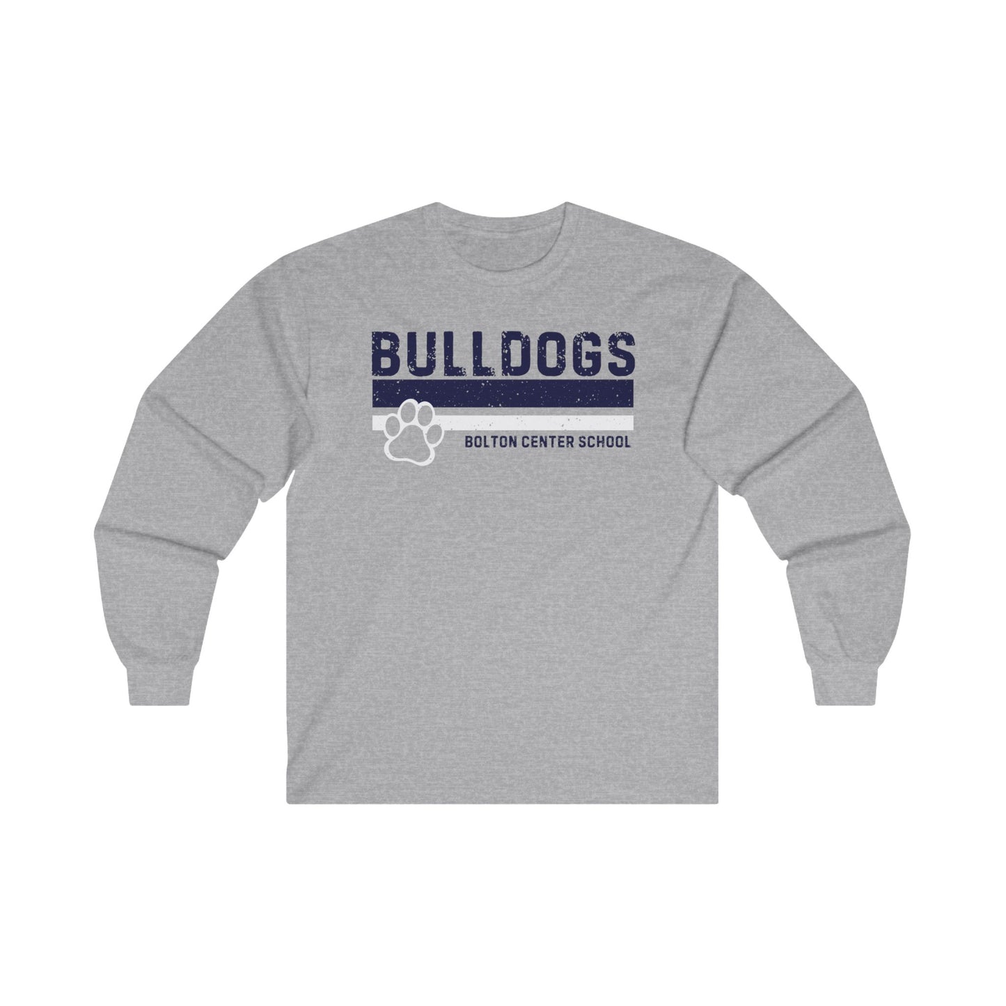 Vintage Bulldogs Striped Long Sleeve Tee