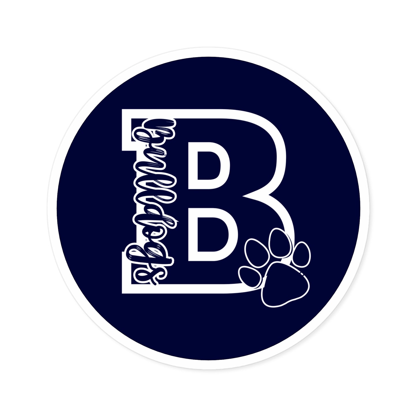 Big "B" Bulldogs Round Sticker