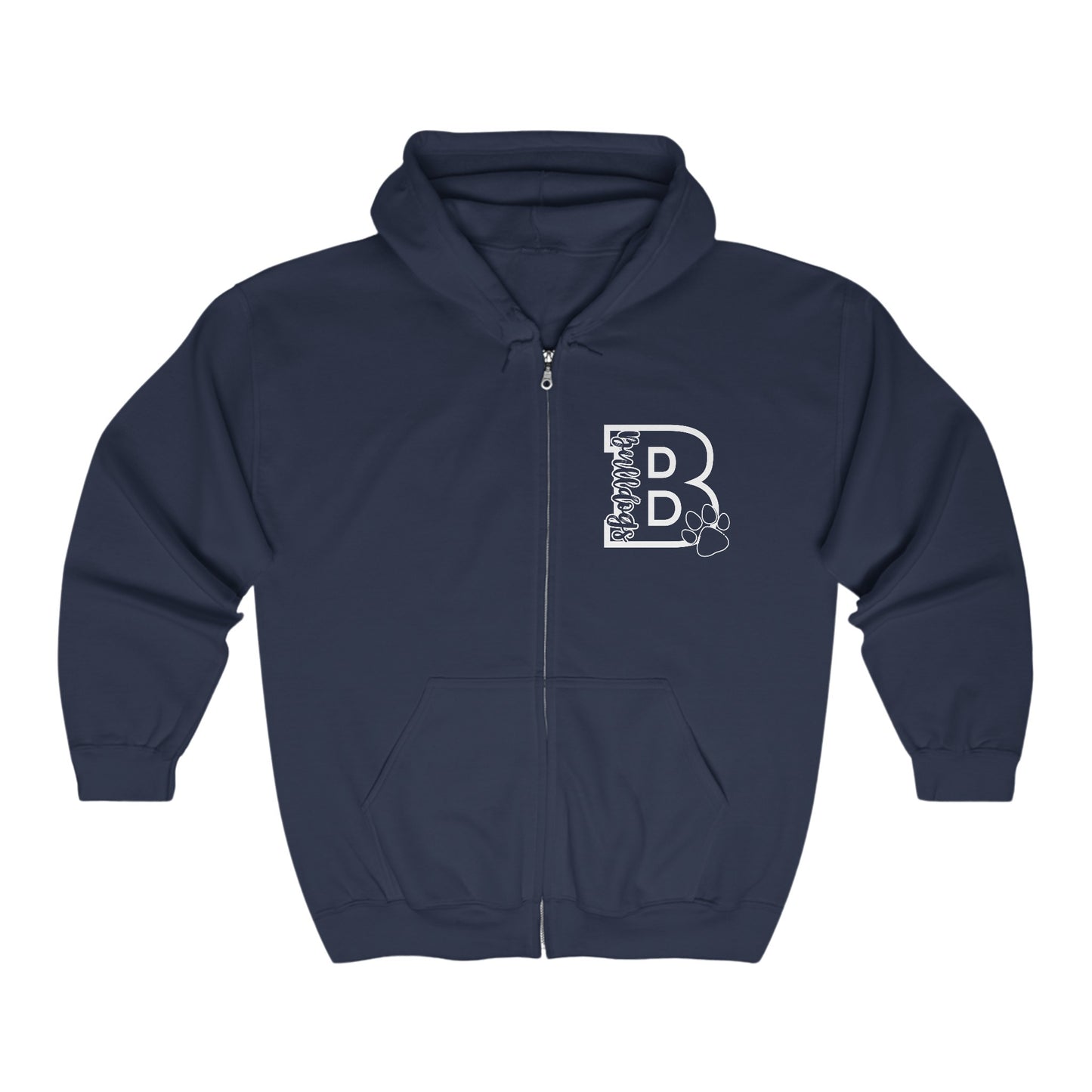 Big "B" Bulldog Zip-up Hoodie