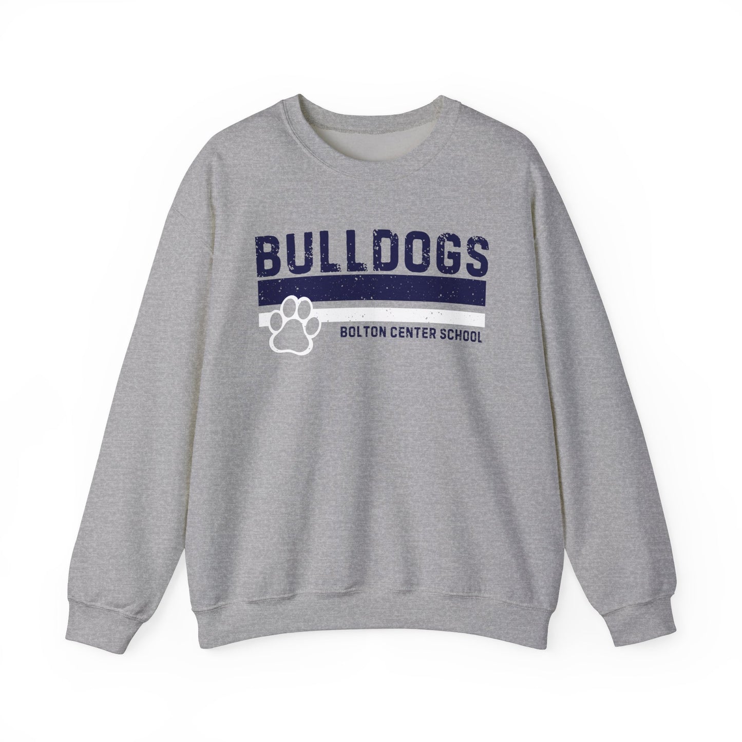 Vintage Bulldog Striped Crewneck Sweatshirt