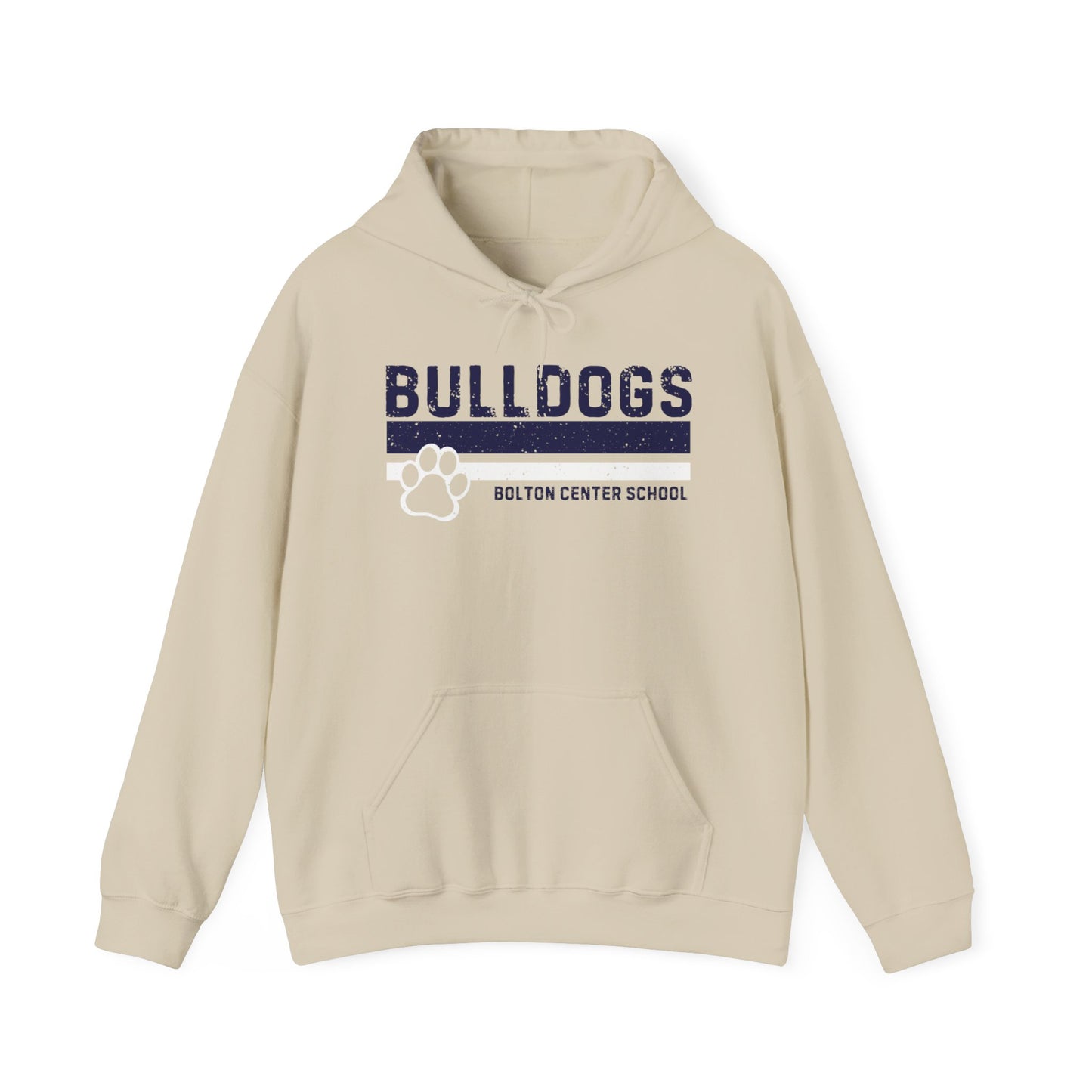 Vintage Bulldogs Striped Hoodie