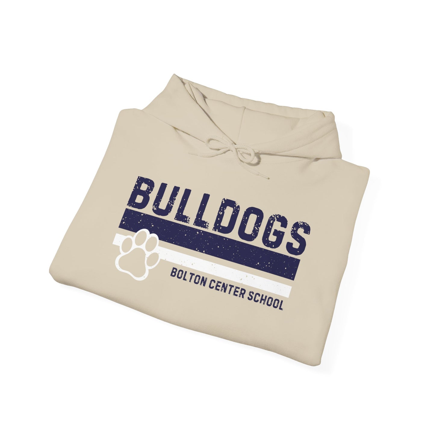 Vintage Bulldogs Striped Hoodie