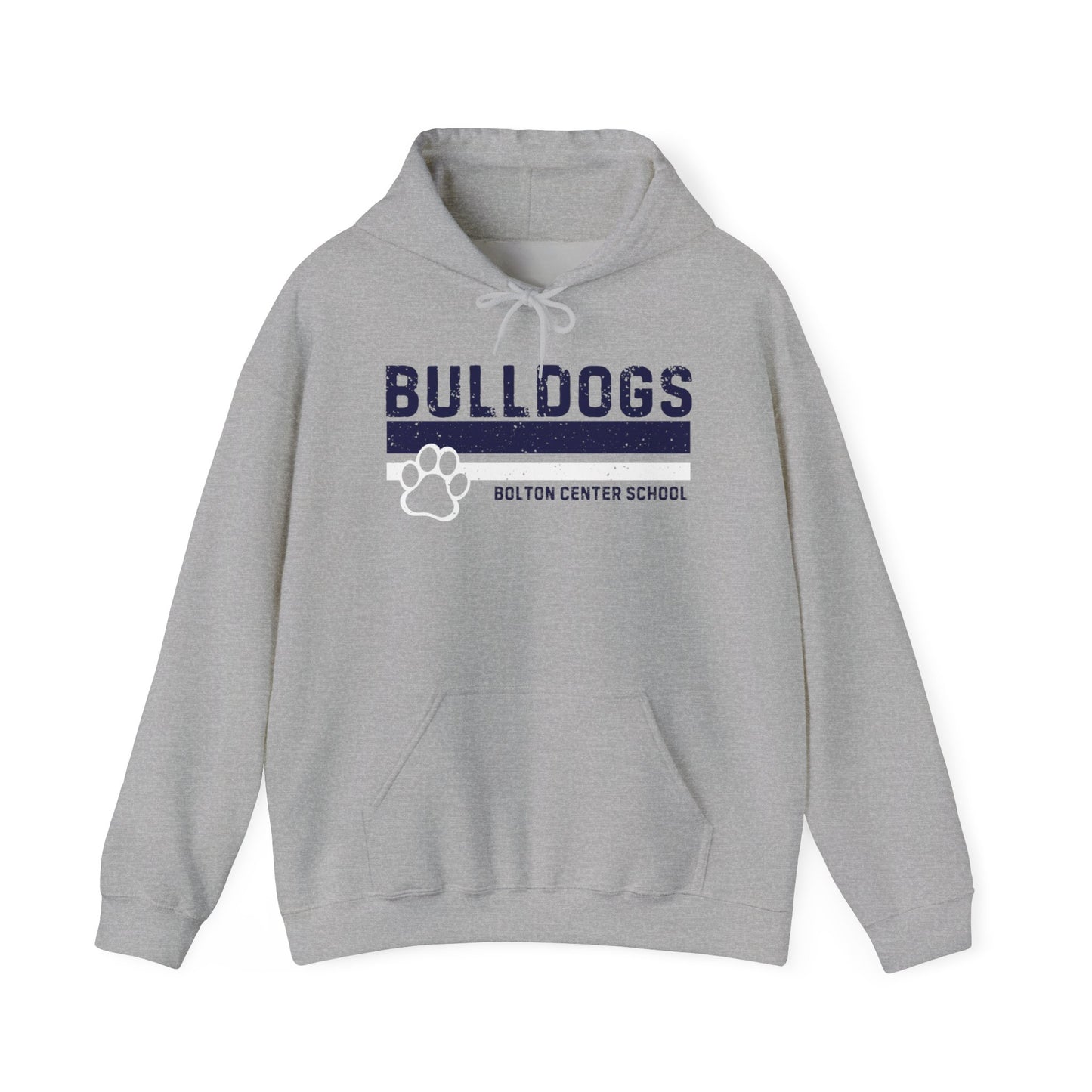 Vintage Bulldogs Striped Hoodie