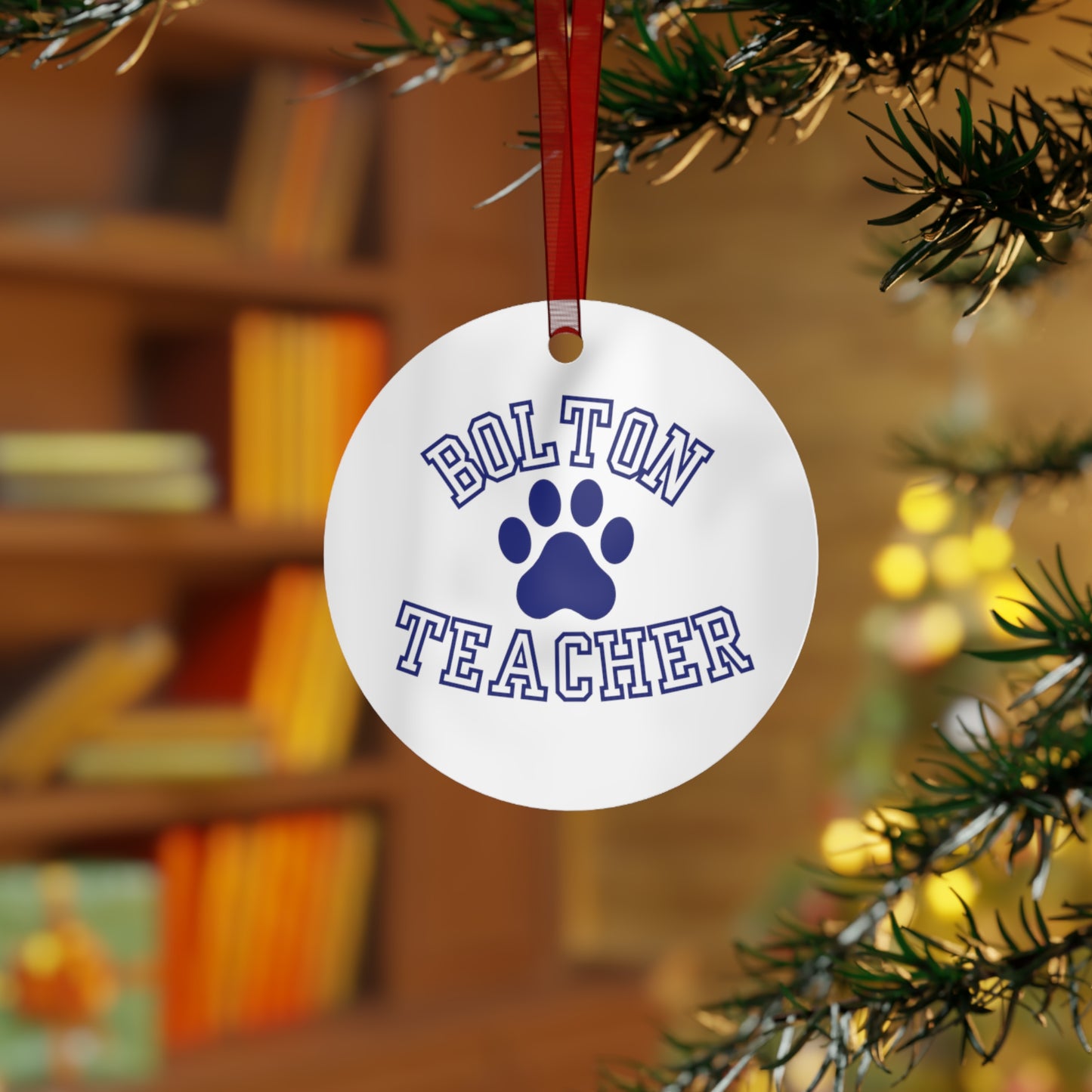 Bolton Teacher Metal Ornament